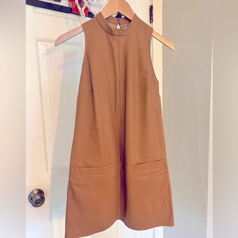 Amanda Uprichard Vegan Leather Mayer Dress XS